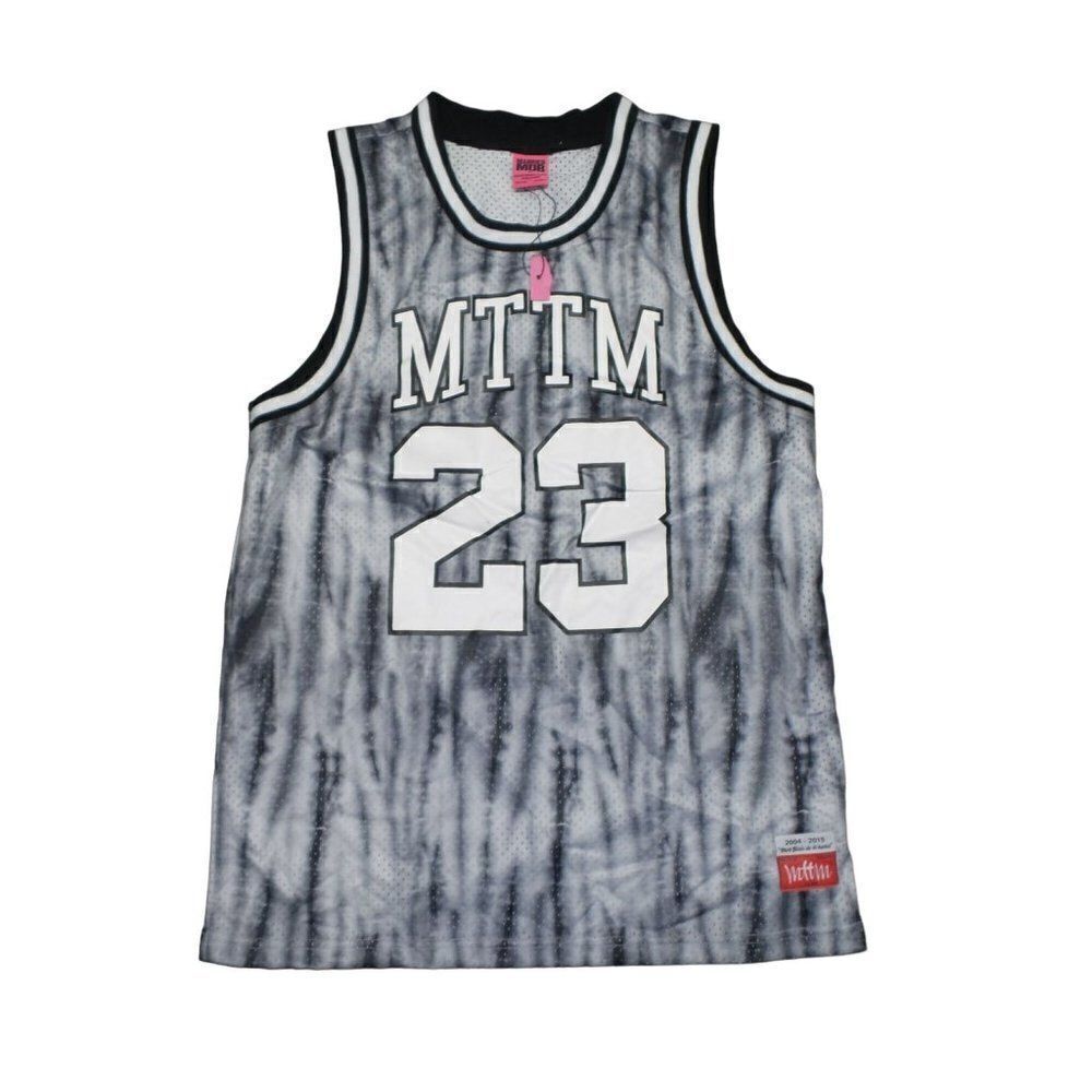 Married to the Mob MTTM #23 Basketball Jersey Tie Dye Grey/White Women's Medium